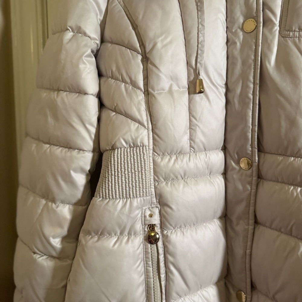 Laundry by Design Ivory Puffer Jacket with Faux Fur - Picture 5 of 12